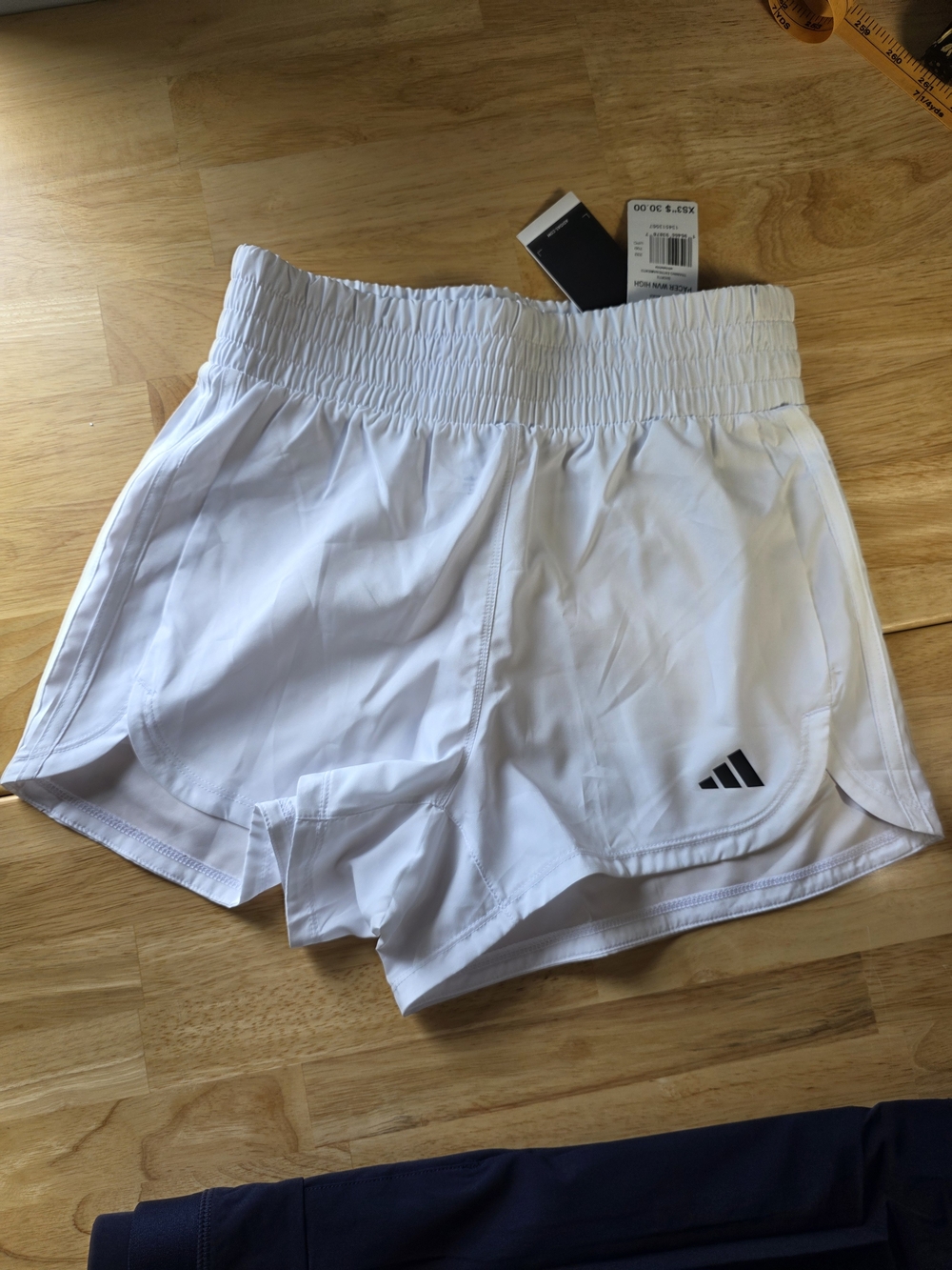 NWT Adidas Women's White Athletic Shorts - Elastic Waist, Lightweight